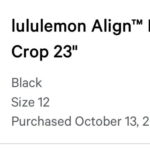 Lululemon Black Leggings - Picture 2 of 2